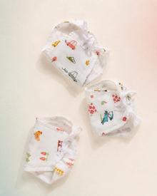 Maison Joey muslin nappies pack of three, alternate studio angle