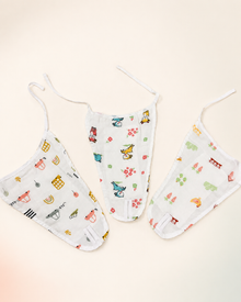Maison Joey muslin nappies pack of three on a seamless warm ivory studio background