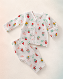 Maison Joey cactus-print muslin night suit, alternate studio angle