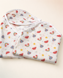 Maison Joey hooded muslin towels pack of two, alternate studio angle